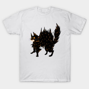 Angry Halloween Black Cat T-Shirt